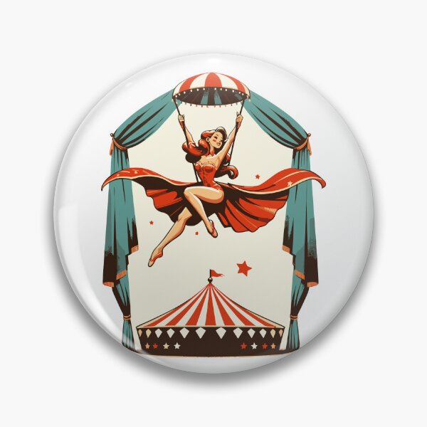 Item preview, Circus girl give show on flying trapeze designed and sold by TomFrontierArt.