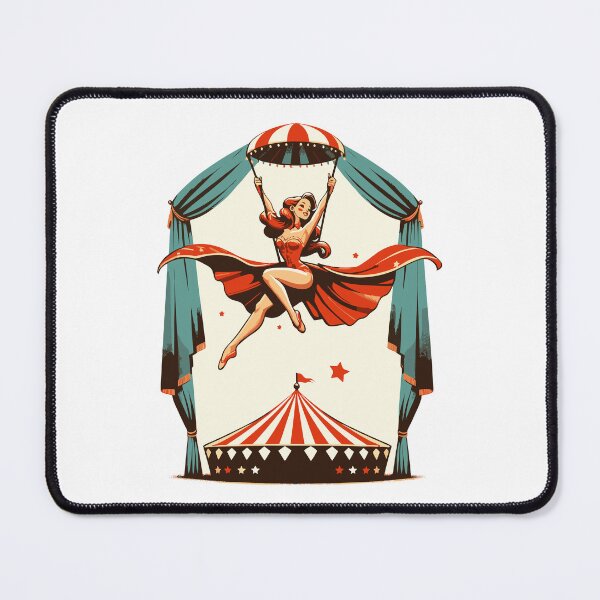 Item preview, Circus girl give show on flying trapeze designed and sold by TomFrontierArt.