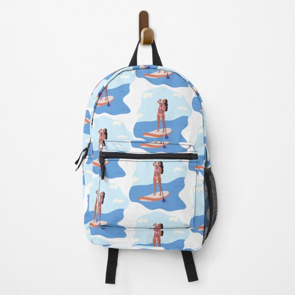Item preview, Water sports. Young woman standing on sup board designed and sold by Innamalinka.