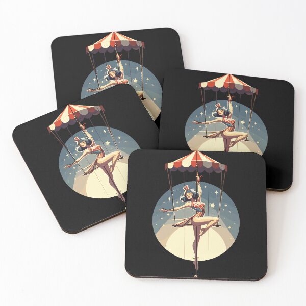 Item preview, Circus girl give show on flying trapeze designed and sold by TomFrontierArt.