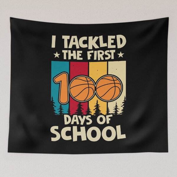 Item preview, 100 days of school basketball , I Tackled the first 100 days of school , I Tackled 100 Days Of School basketball 100th Day designed and sold by TigerArtistic.