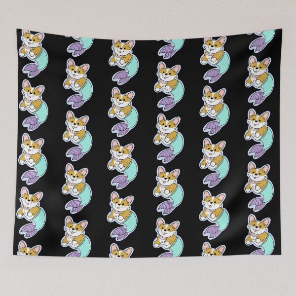 Item preview, Cute Mermaid Corgi designed and sold by DrawsCutePaws.