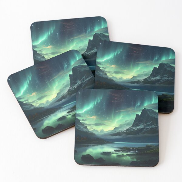 Item preview, A lake with green lights in the sky designed and sold by johndesign88.