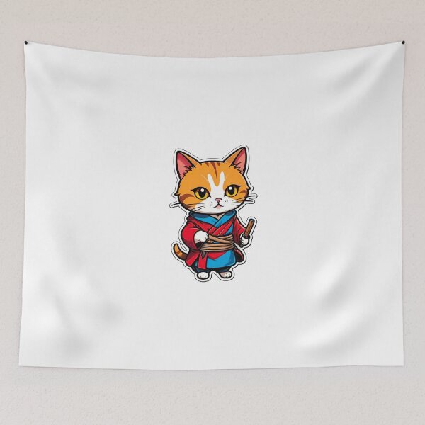 Item preview, Cinnamon cat assassin Japan designed and sold by KorArtStudio.