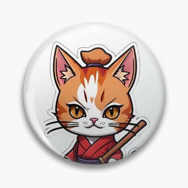 Item preview, Cute Cinnamon cat assassin Japan designed and sold by KorArtStudio.