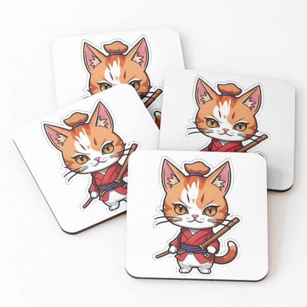 Item preview, Cute Cinnamon cat assassin Japan designed and sold by KorArtStudio.