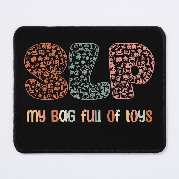 Item preview, SLP speech language pathologist my bag full of toys pastel designed and sold by CrafterCave.