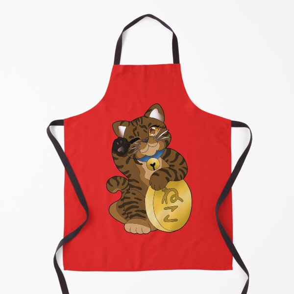 Item preview, Brown Tabby Maneki Neko Golden Eyes Eyes Blue Collar designed and sold by Xyluxus.