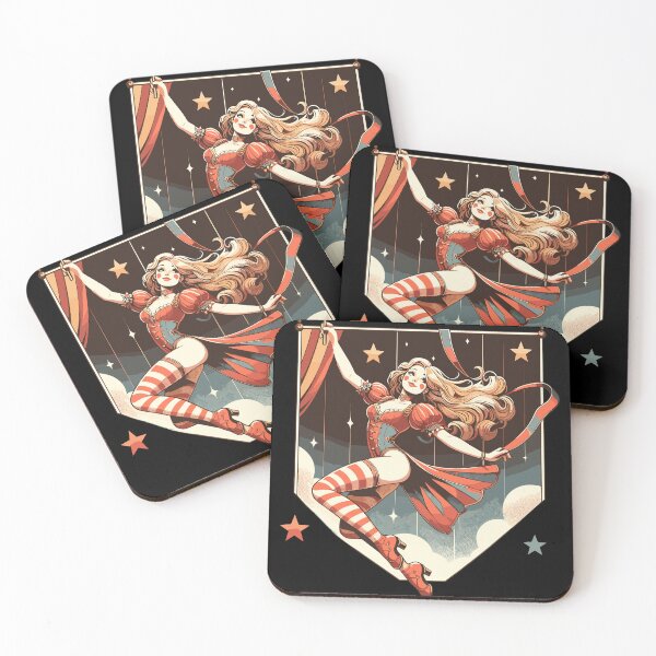 Item preview, Circus girl give show on flying trapeze designed and sold by TomFrontierArt.