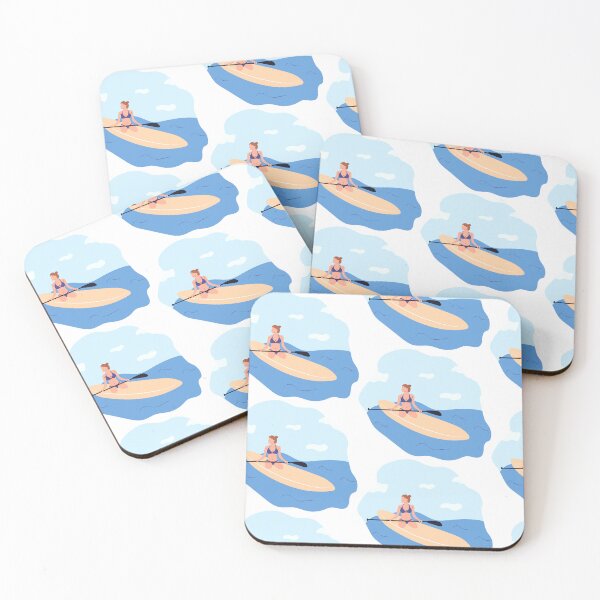 Item preview, Water sports. Young woman standing on sup board  designed and sold by Innamalinka.