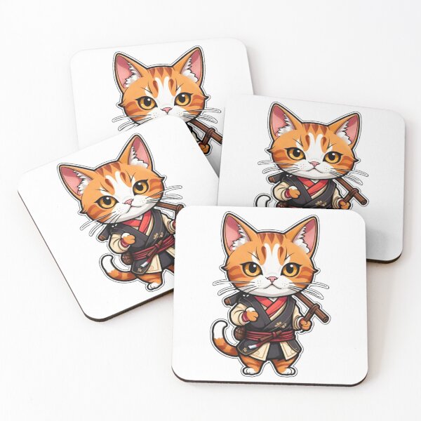 Item preview, Cool Cinnamon cat assassin in Japan designed and sold by KorArtStudio.