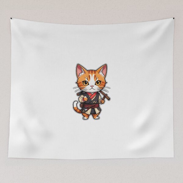 Item preview, Cool Cinnamon cat assassin in Japan designed and sold by KorArtStudio.