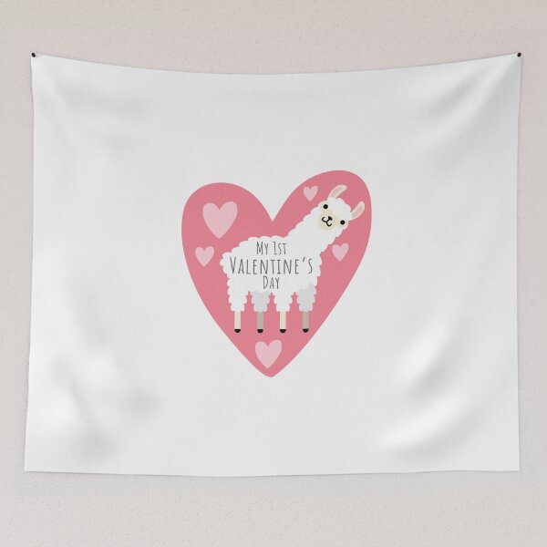 Item preview, Cute Valentine's Day gifts Alpaca Hearts Design My 1st Valentine's Day designed and sold by TheVirtualSpace.
