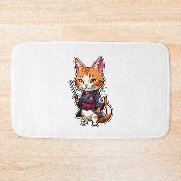 Item preview, Cute Cinnamon cat assassin samurai in Japan designed and sold by KorArtStudio.
