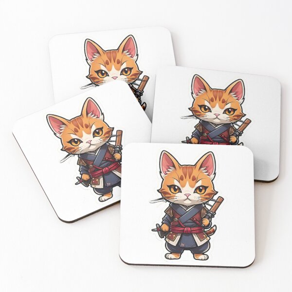 Item preview, Cool Cinnamon cat assassin samurai in Japan designed and sold by KorArtStudio.