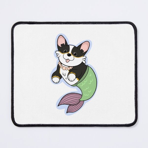 Item preview, Cute Mermaid Tri Color Corgi designed and sold by DrawsCutePaws.