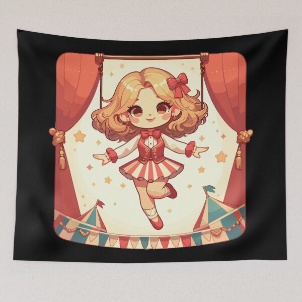 Item preview, Circus girl give show on flying trapeze designed and sold by TomFrontierArt.
