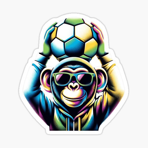 Item preview, Happy Football Soccer Monkey designed and sold by LoviDesign.