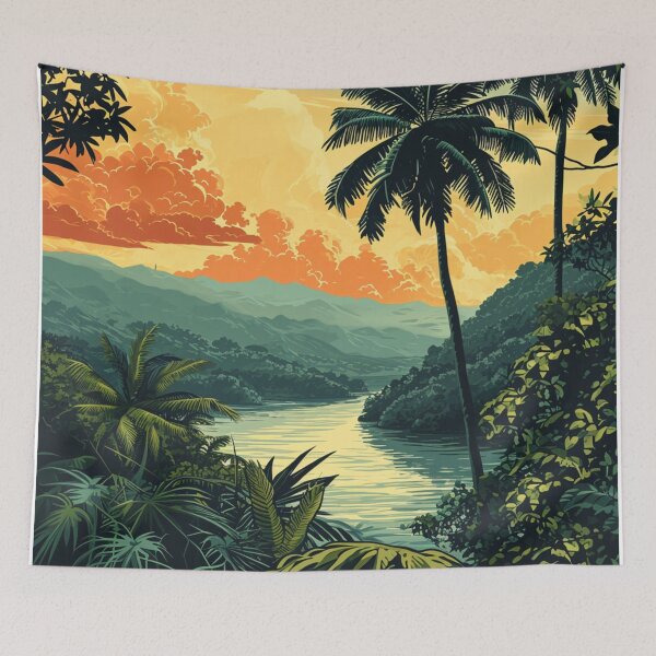 Item preview, A Vintage Travel Illustration of Corcovado National Park - Costa Rica  designed and sold by GoodOldVintage.