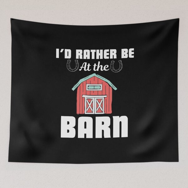 Item preview, I'd rather be at the barn, funny saying for horse lover, breeder and owner designed and sold by NBSStore.
