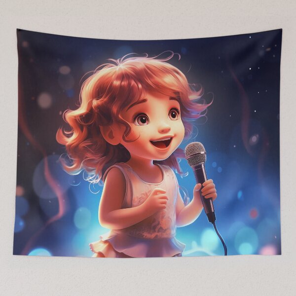 Aperçu de l'œuvre Petite fille chanteuse créée et vendue par Fantasyplus.