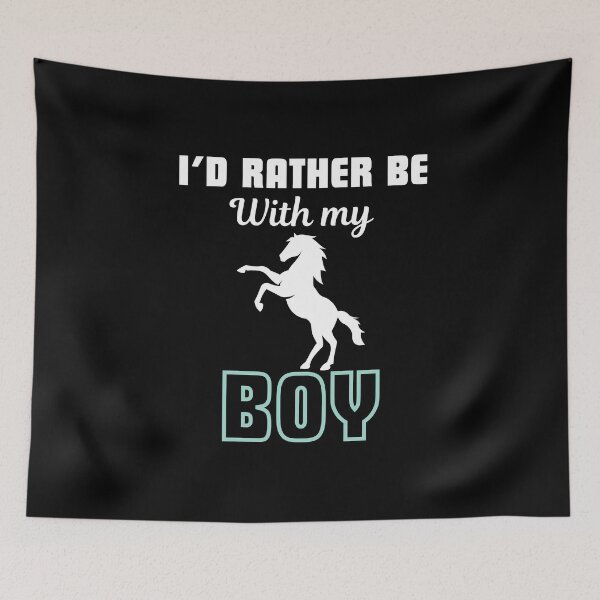 Item preview, I'd rather be with my boy, funny saying for horse lover, breeder and owner designed and sold by NBSStore.