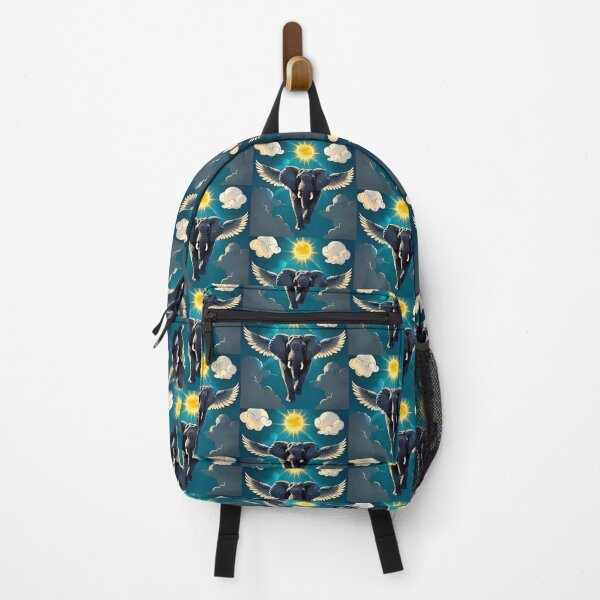 Item preview, Winged elephant flying in the sky with sun designed and sold by G4RGU.