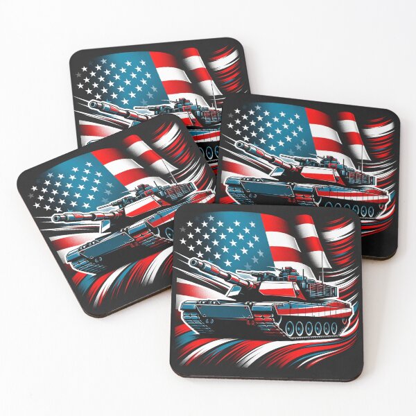 Item preview, Abrams tank with US flag blend designed and sold by Red, White & Blue Glory.