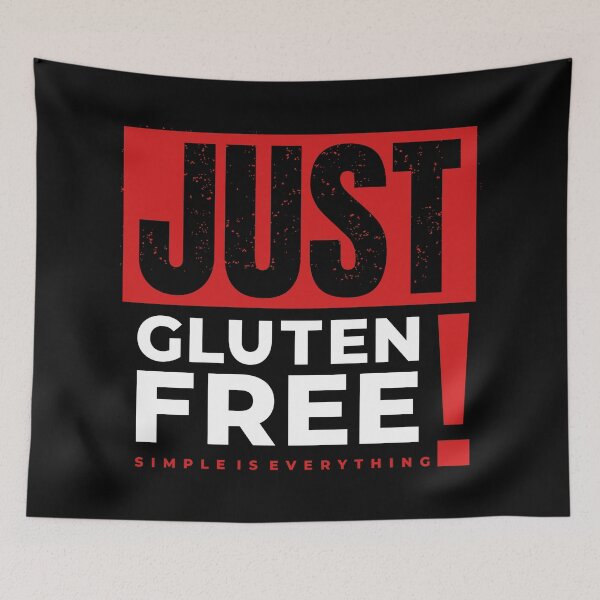 Item preview, "Just Gluten-free" t shirt design - Dark mode designed and sold by MyGluteesFree77.