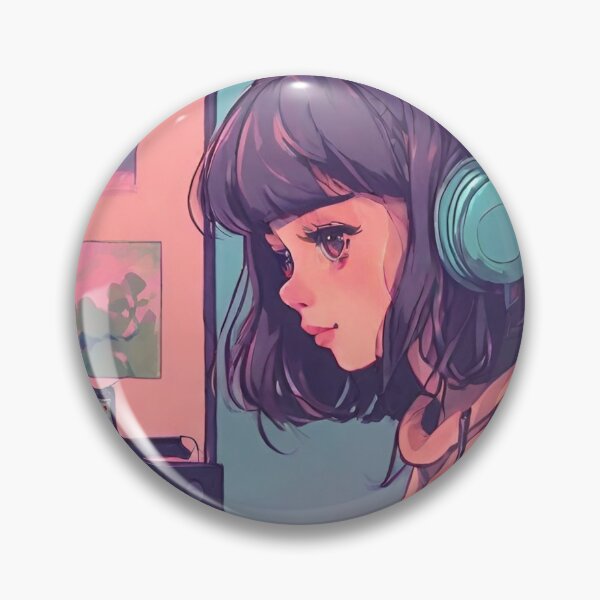 Item preview, lofi girl on her computer designed and sold by cherry by hs (coucou).