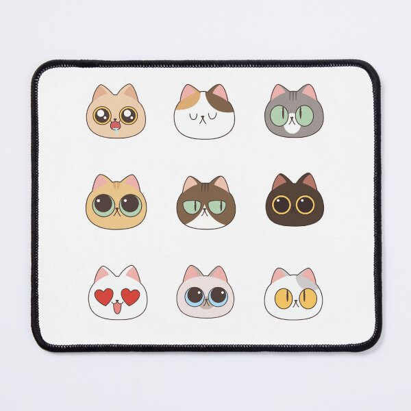 Item preview, cute kawai kitten faces designed and sold by huape.