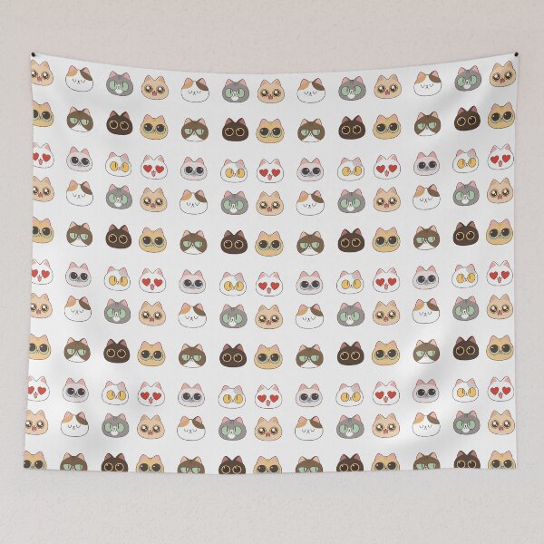 Item preview, cute kawai kitten faces designed and sold by huape.