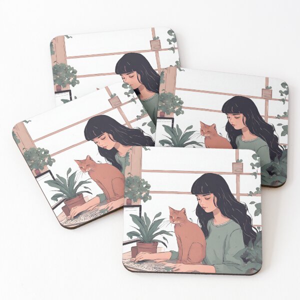 Item preview, lofi girl on her computer designed and sold by cherry by hs (coucou).