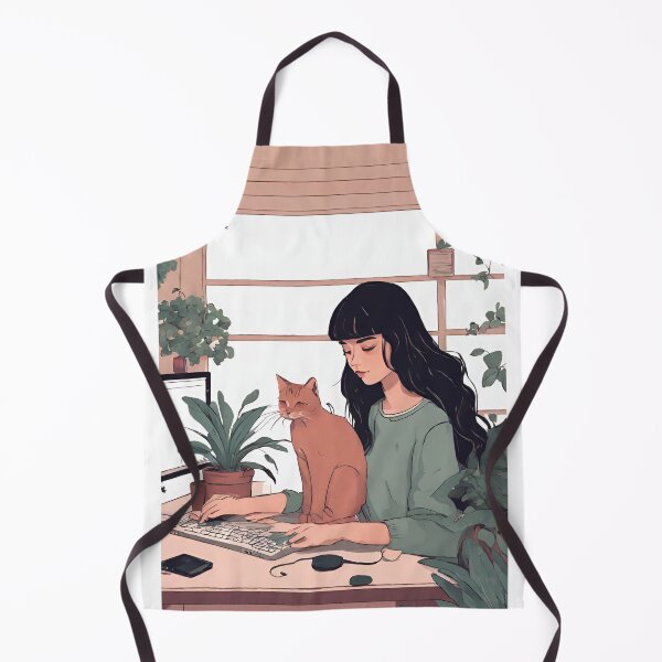 Item preview, lofi girl on her computer designed and sold by cherry by hs (coucou).