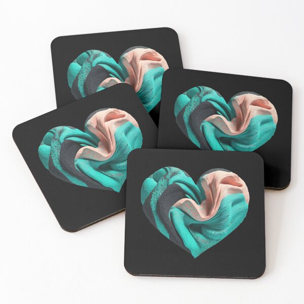 Item preview, Abstract Heart Aesthetic Valentine Mint Peach Fuzz Concrete designed and sold by Lelijo.