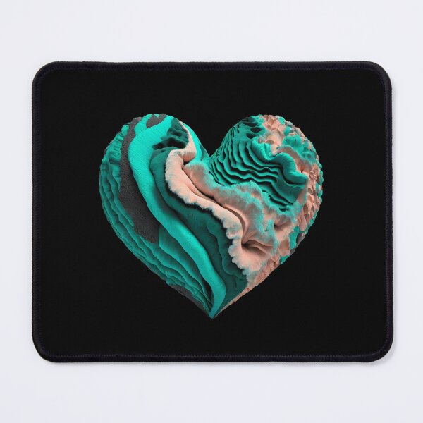 Item preview, Heart Waves AbstractAesthetic Valentine Mint Peach Fuzz designed and sold by Lelijo.
