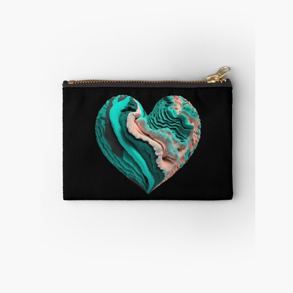 Item preview, Heart Waves AbstractAesthetic Valentine Mint Peach Fuzz designed and sold by Lelijo.