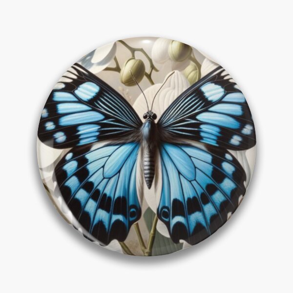 Aperçu de l'œuvre Papillon avec des orchidées créée et vendue par ClumsyClouds.