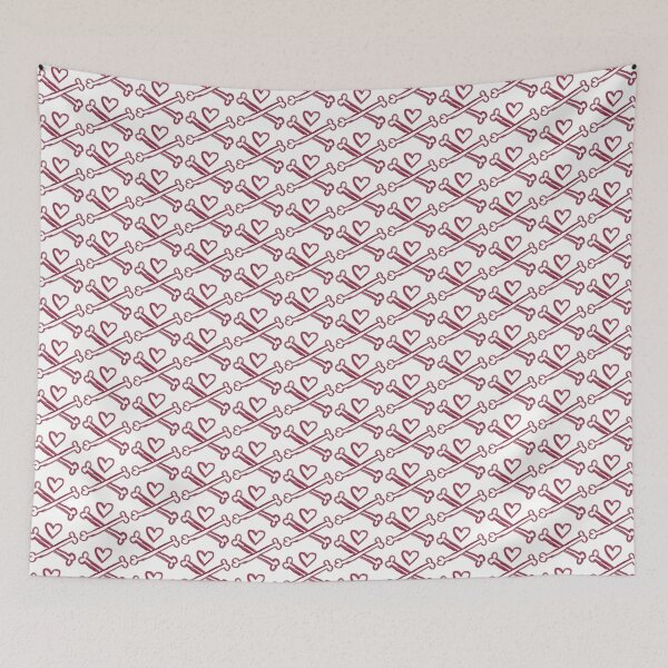 Item preview, heart and bones // pattern  designed and sold by mela xx.