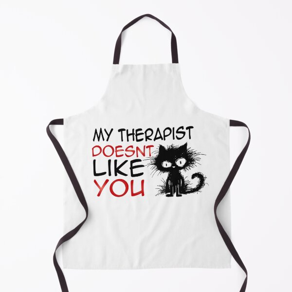 Item preview, My Therapist Doesnt Like You Funny black cat designed and sold by Empiredesigner3.