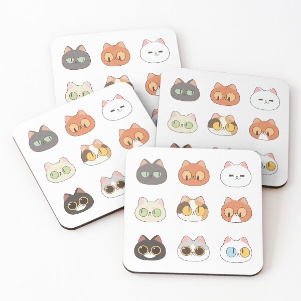 Item preview, cute kitten faces to use in different situations designed and sold by huape.
