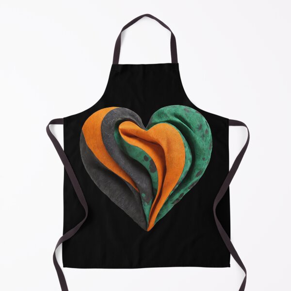Item preview, Abstract Heart Aesthetic Valentine Mint Green Orange Fabric Slow designed and sold by Lelijo.