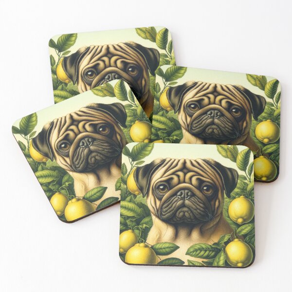 Item preview, Pug portrait designed and sold by ClumsyClouds.