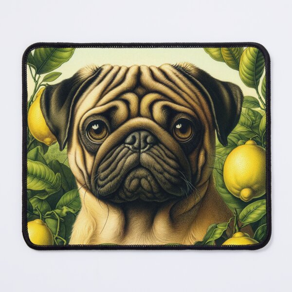 Item preview, Pug portrait designed and sold by ClumsyClouds.