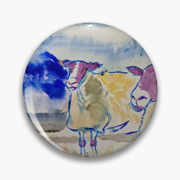 Item preview, Sheep painting stormy sky landscape designed and sold by MikeJory.