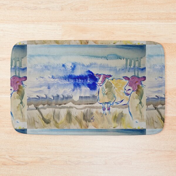 Item preview, Sheep painting stormy sky landscape designed and sold by MikeJory.