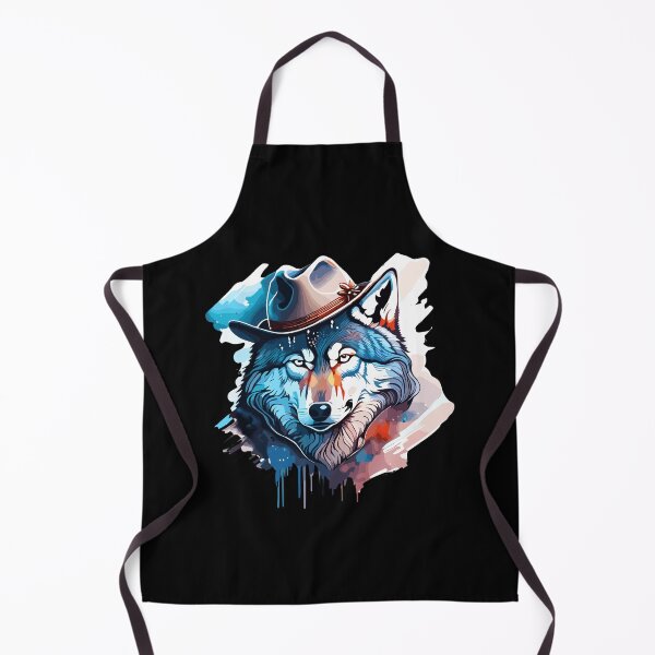 Item preview, Cowboy Wolf Splash Art Animal Face | Wolf Lover, designed and sold by love3617.