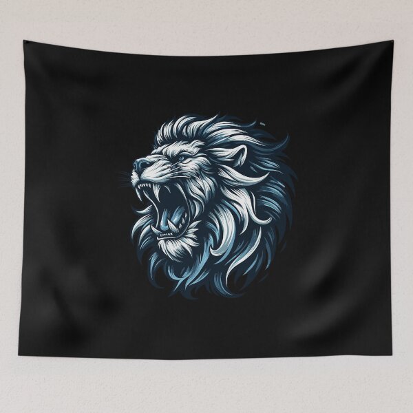 Item preview, Lion roars blue gift designed and sold by Pineapple-Tree.