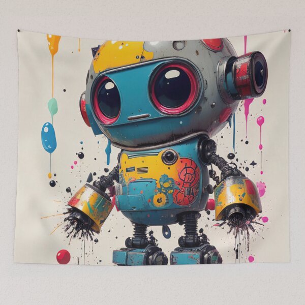 Item preview, Robot Graffitti, robot ,robotics ,robots ,technology ,art designed and sold by Cyber Kids.