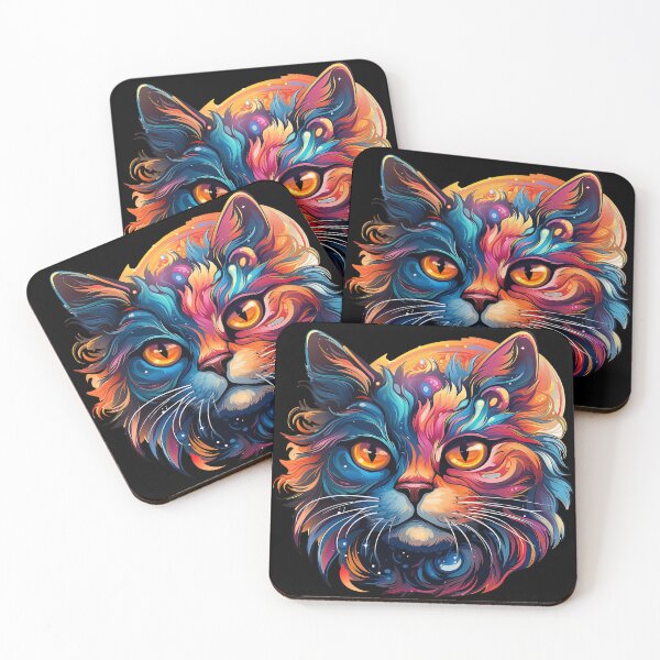 Item preview, Whimsical cat, bursting with colour and charm designed and sold by NytCPT.
